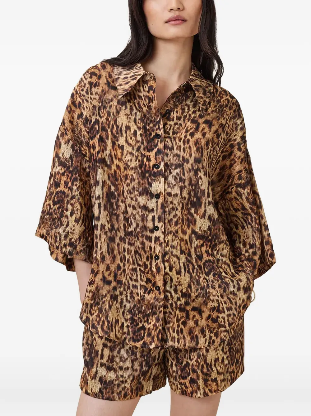 AllSaints Charli leopard-print shirt - ブラウン AllSaints Charli leopard-print shirt - ブラウン