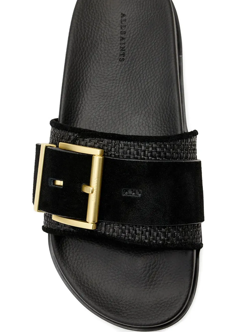AllSaints buckle-detailing slides Black