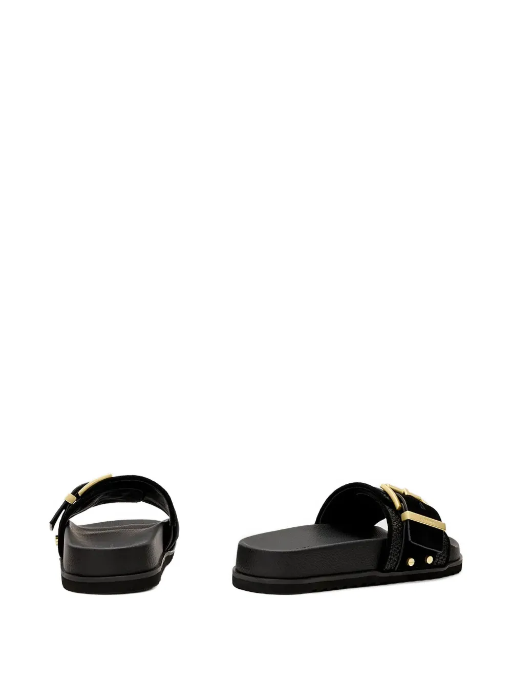 AllSaints buckle-detailing slides Black