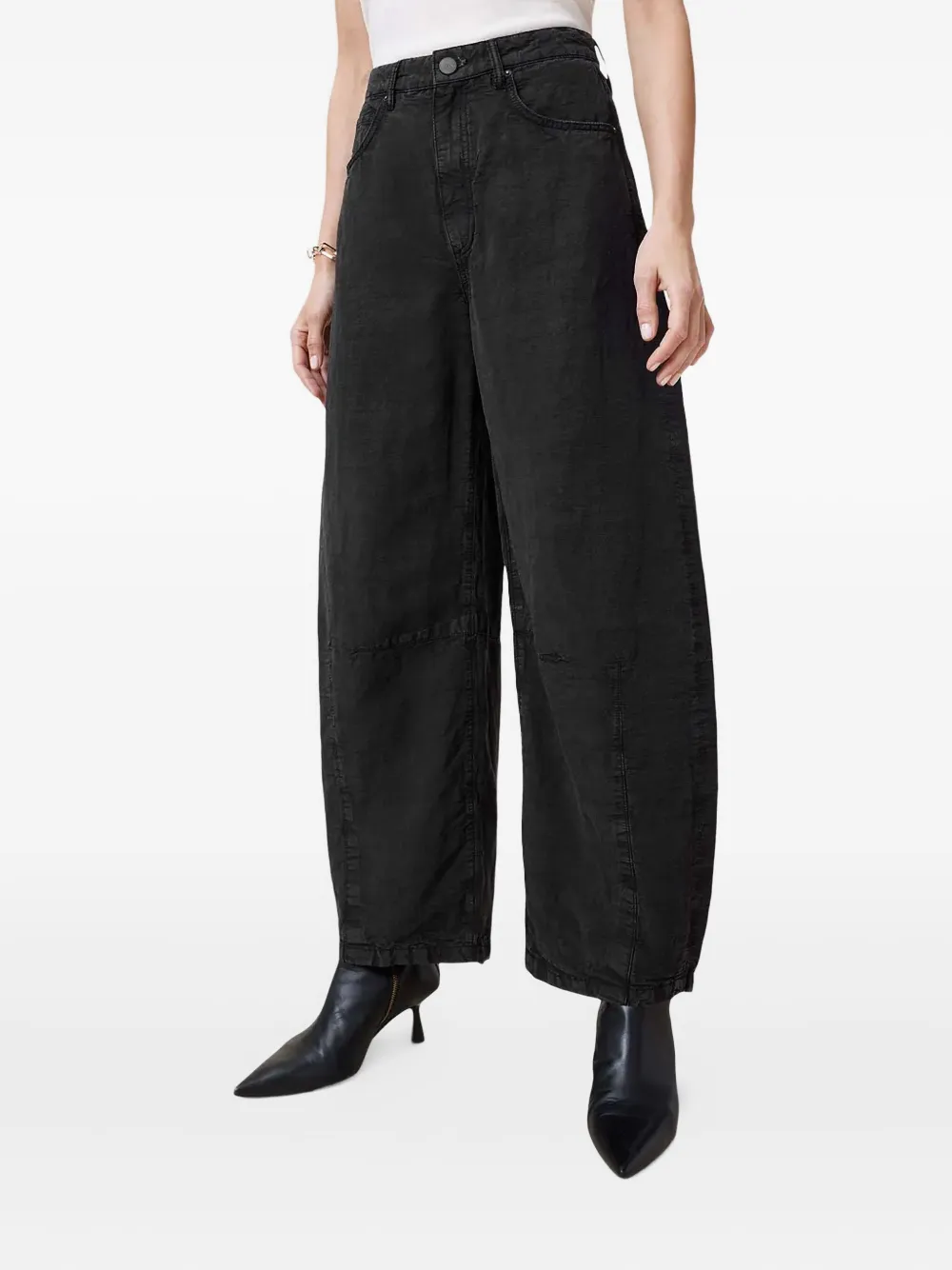 panelled wide-leg jeans
