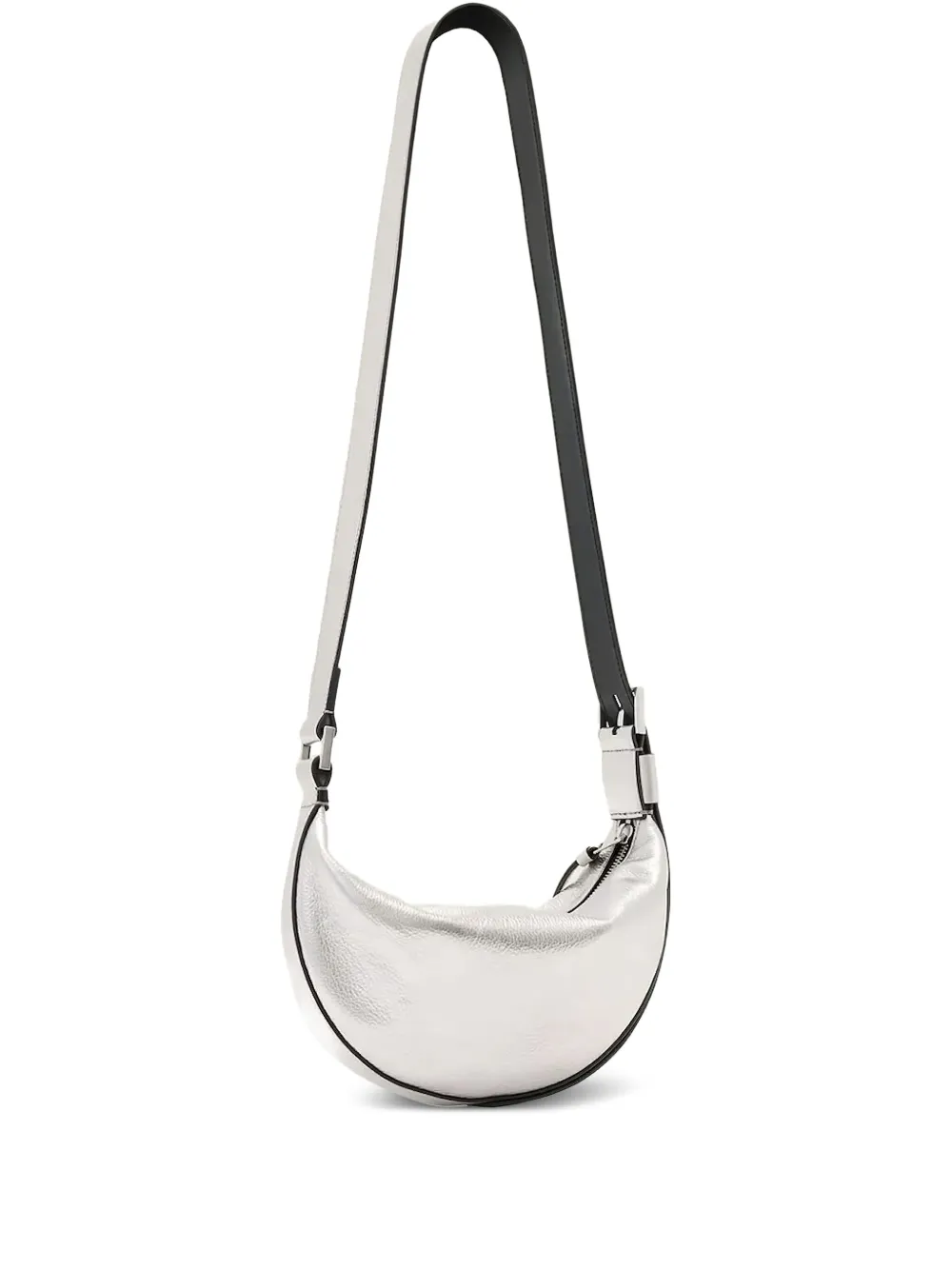 AllSaints bandolera con diseño de media luna | plateado | Image 1