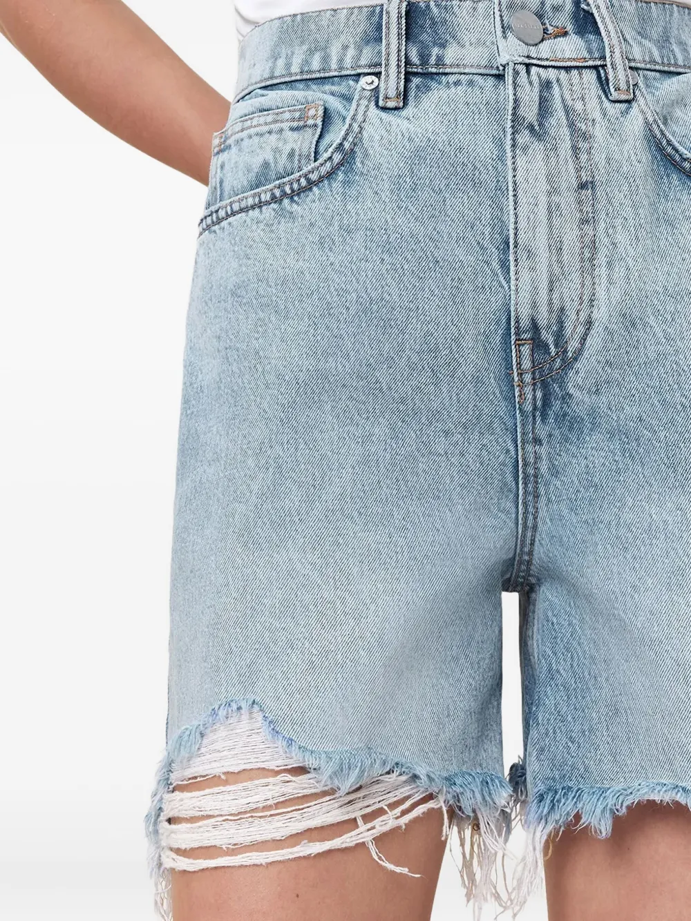 AllSaints Gerafelde shorts Blauw