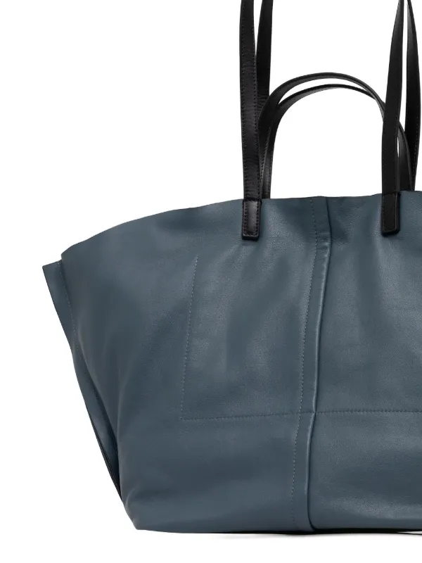 AllSaints レザー トートバッグ | ブルー | FARFETCH JP