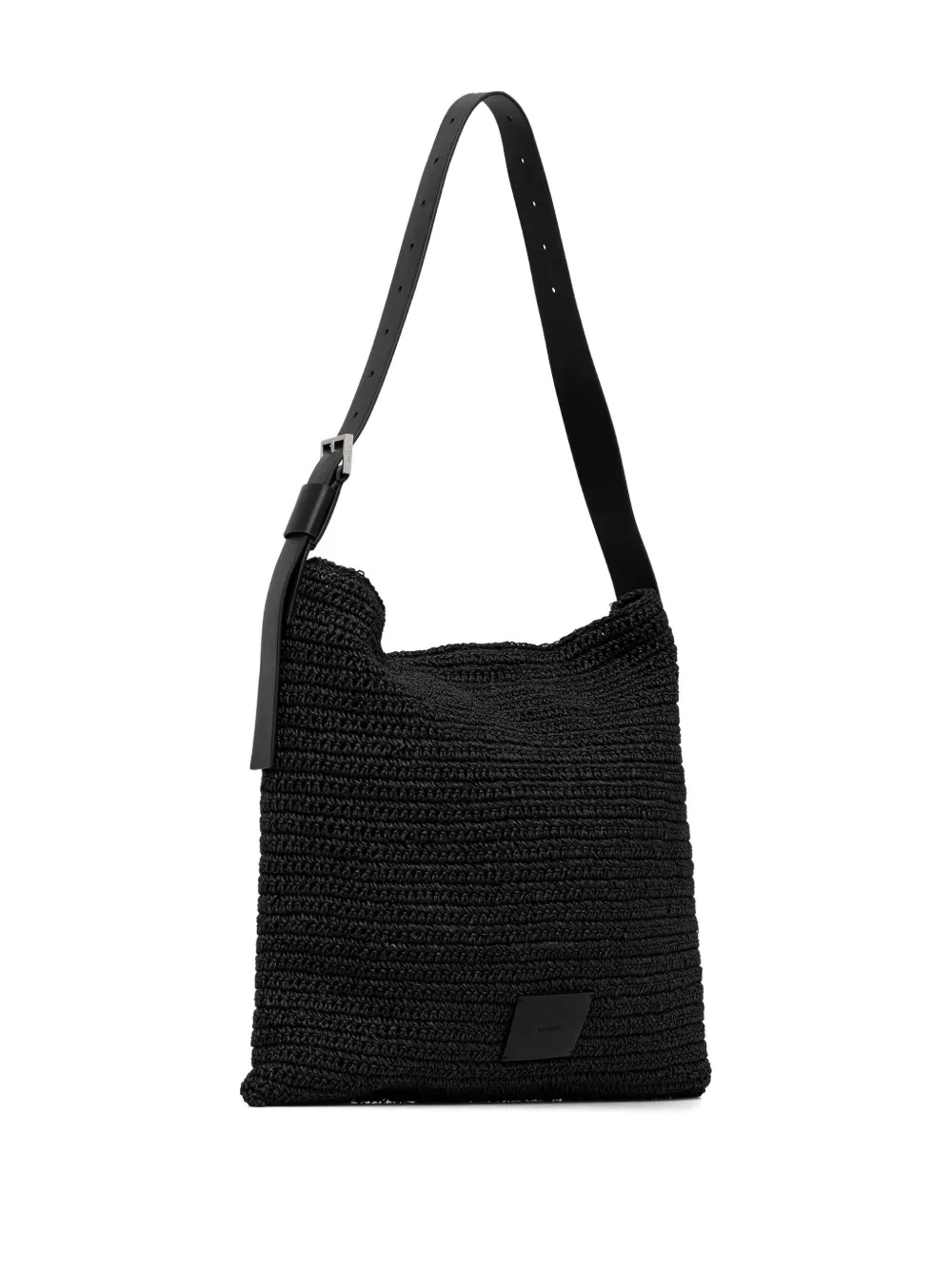 AllSaints Asha leather-strap crochet tote bag - Zwart