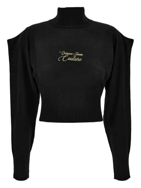 Versace Jeans Couture high-neck puff-sleeve sweater