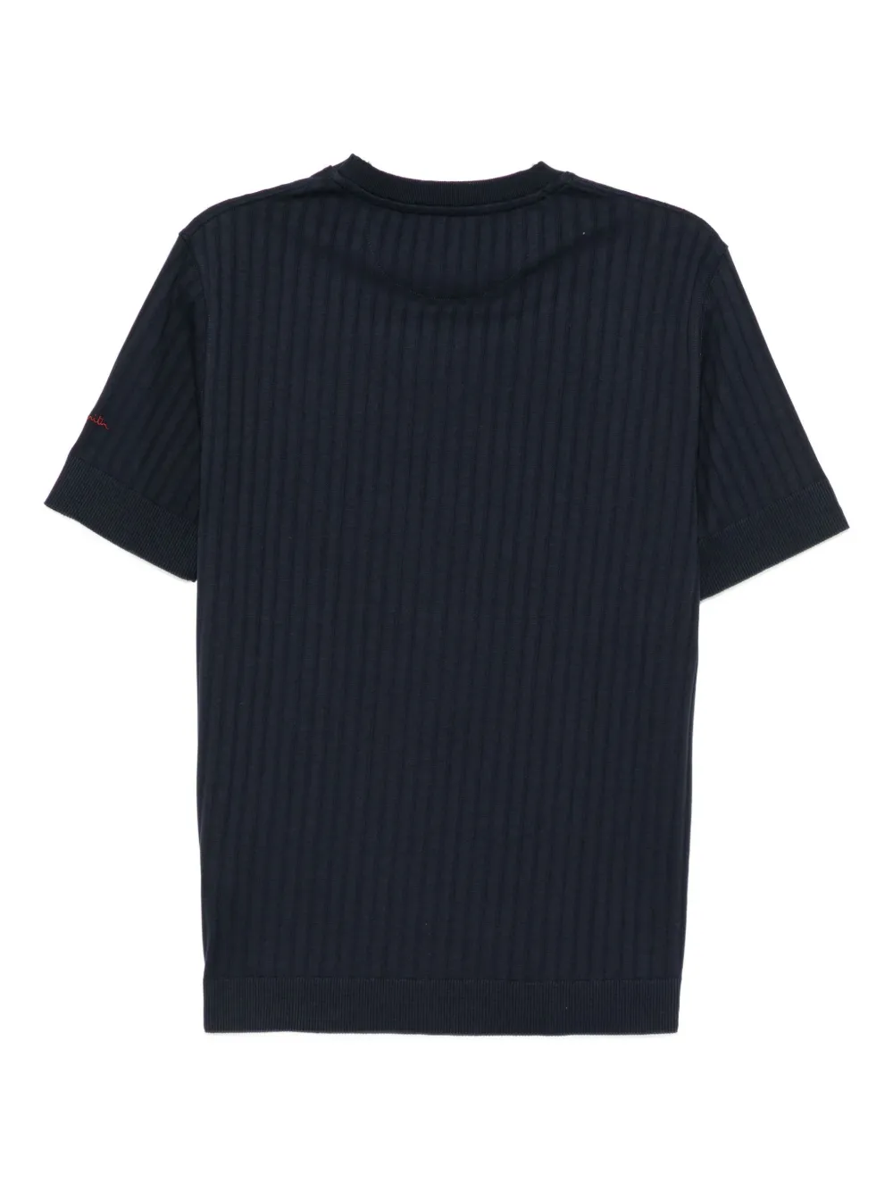 Paul Smith Geribbeld katoenen T-shirt - Blauw