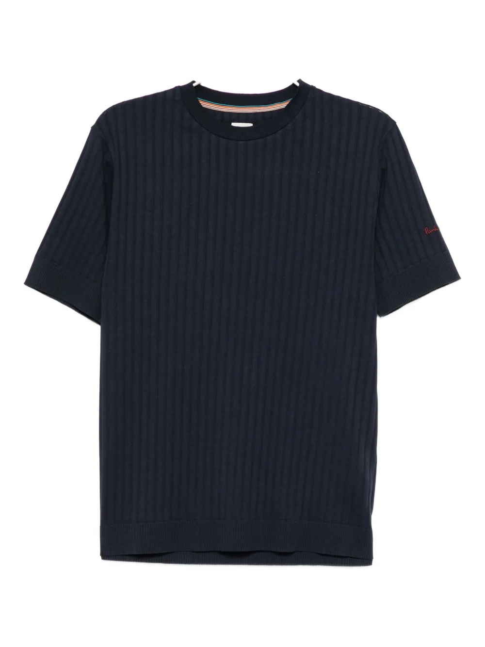 Paul Smith ribbed cotton T-shirt - Blu