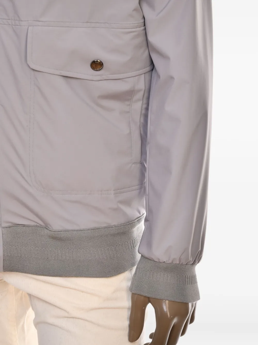 Kiton Kired Bomam flap-pocket bomber jacket Grijs