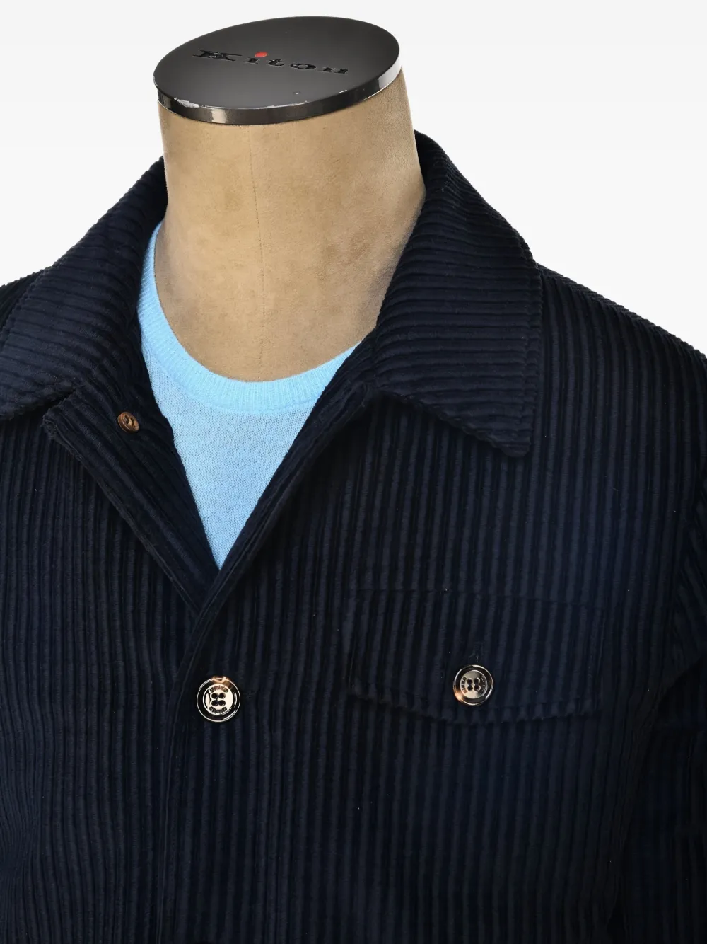Kiton Sangro corduroy jacket Zwart