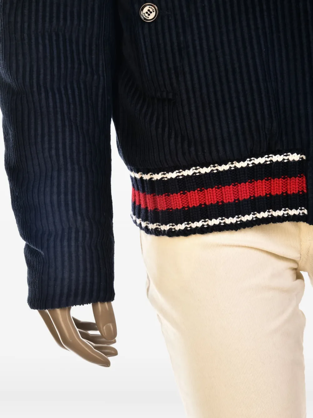 Kiton Sangro corduroy jacket Zwart