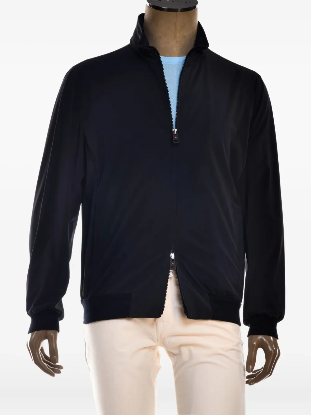Kiton Bomberjack met rits Zwart