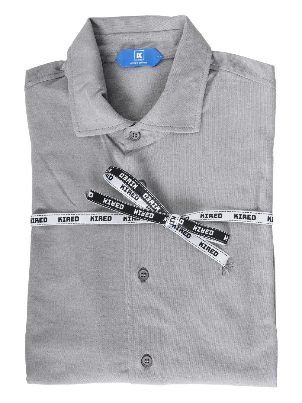 Kiton long-sleeve button polo shirt Grijs