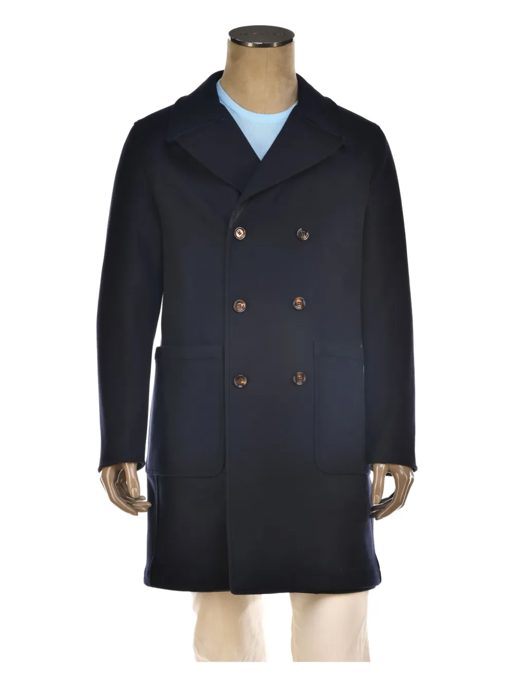 Kiton Cappotto a righe - Blu
