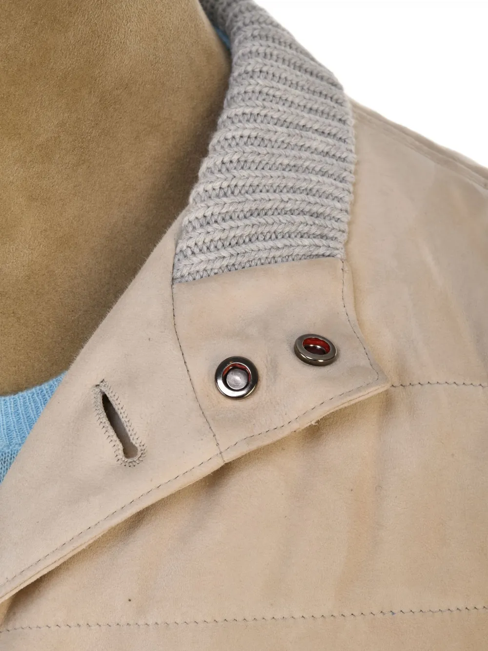 Kiton Gauro quilted lambskin gilet Beige