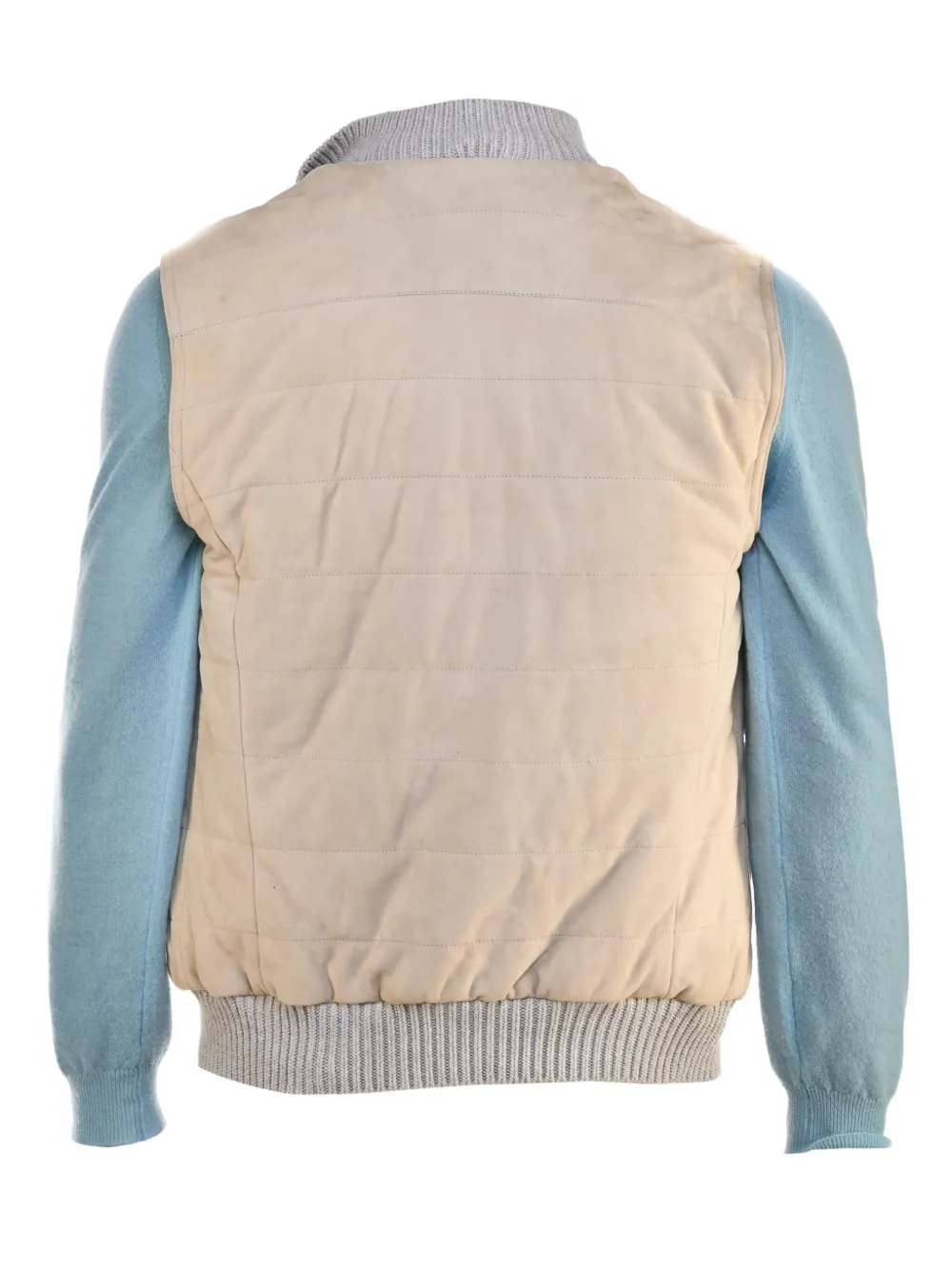 Kiton Gauro quilted lambskin gilet Beige