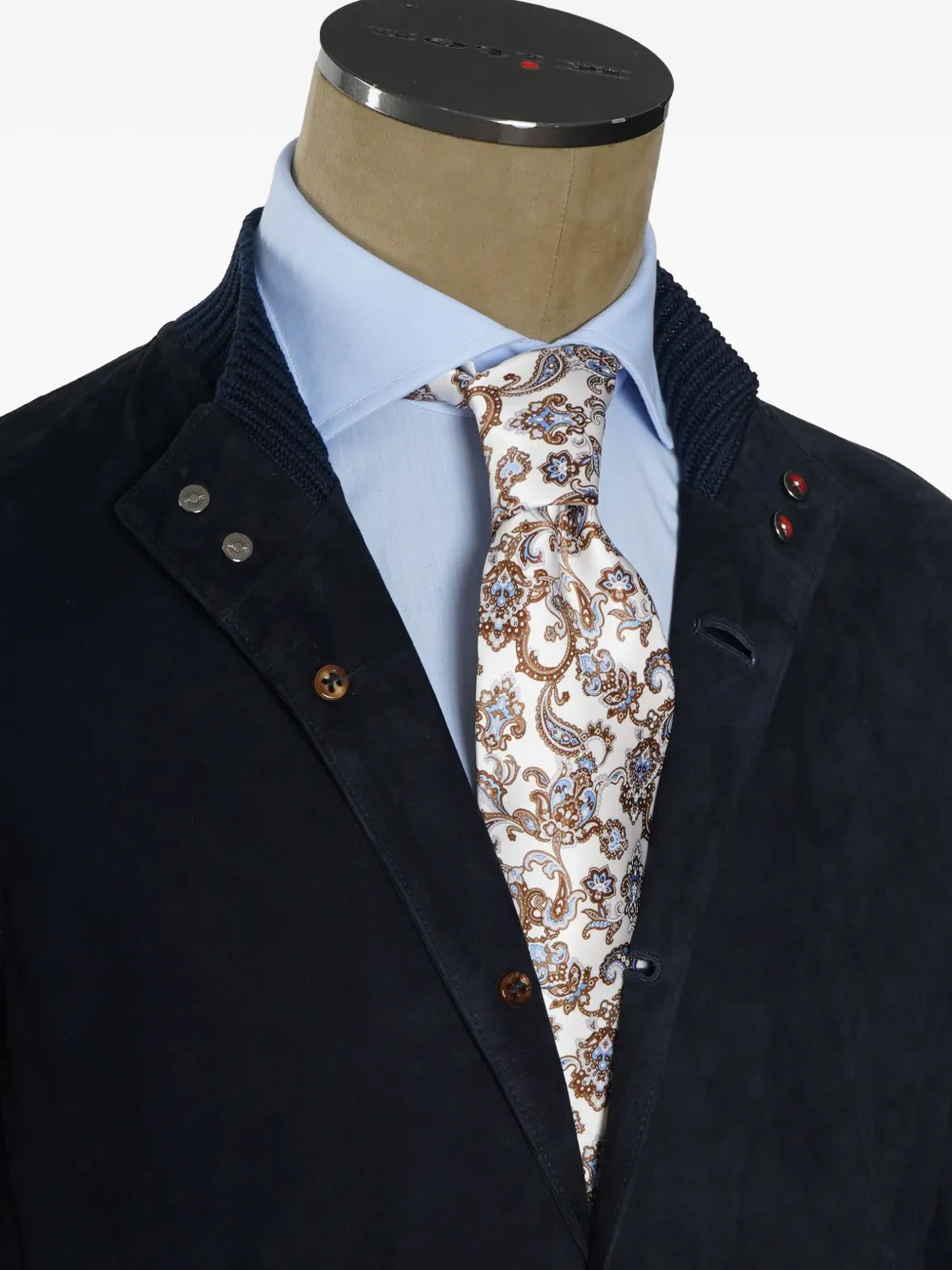Kiton Igorp suède jack Blauw