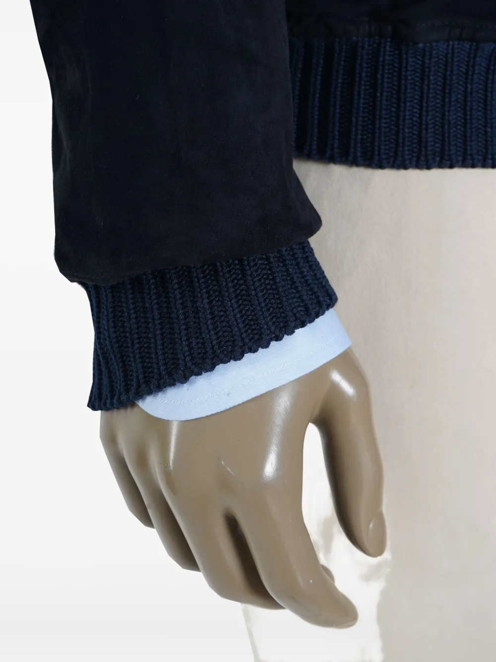 Kiton Igorp suède jack Blauw