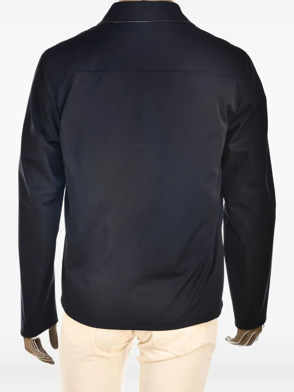 Kiton Ritik jack met opgestikte zak en rits Blauw