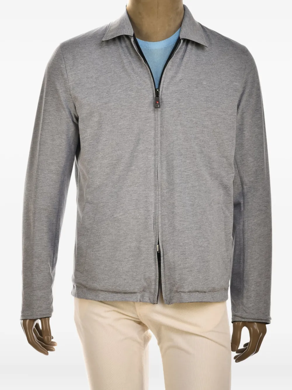 Kiton Ritik jack met opgestikte zak en rits Blauw