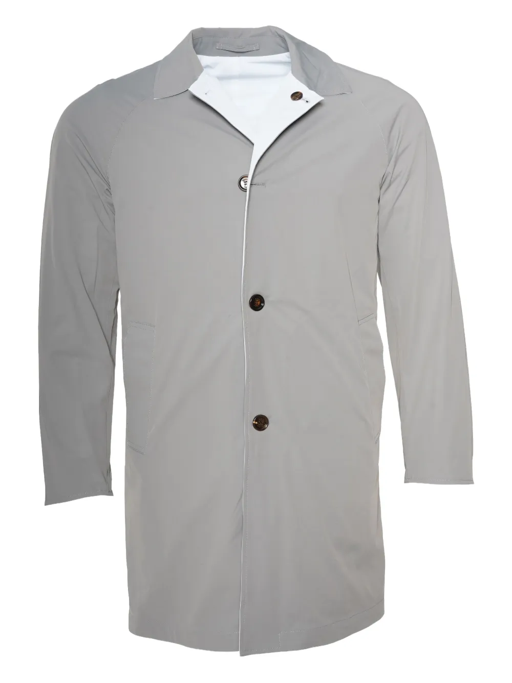reversible buttoned overcoat