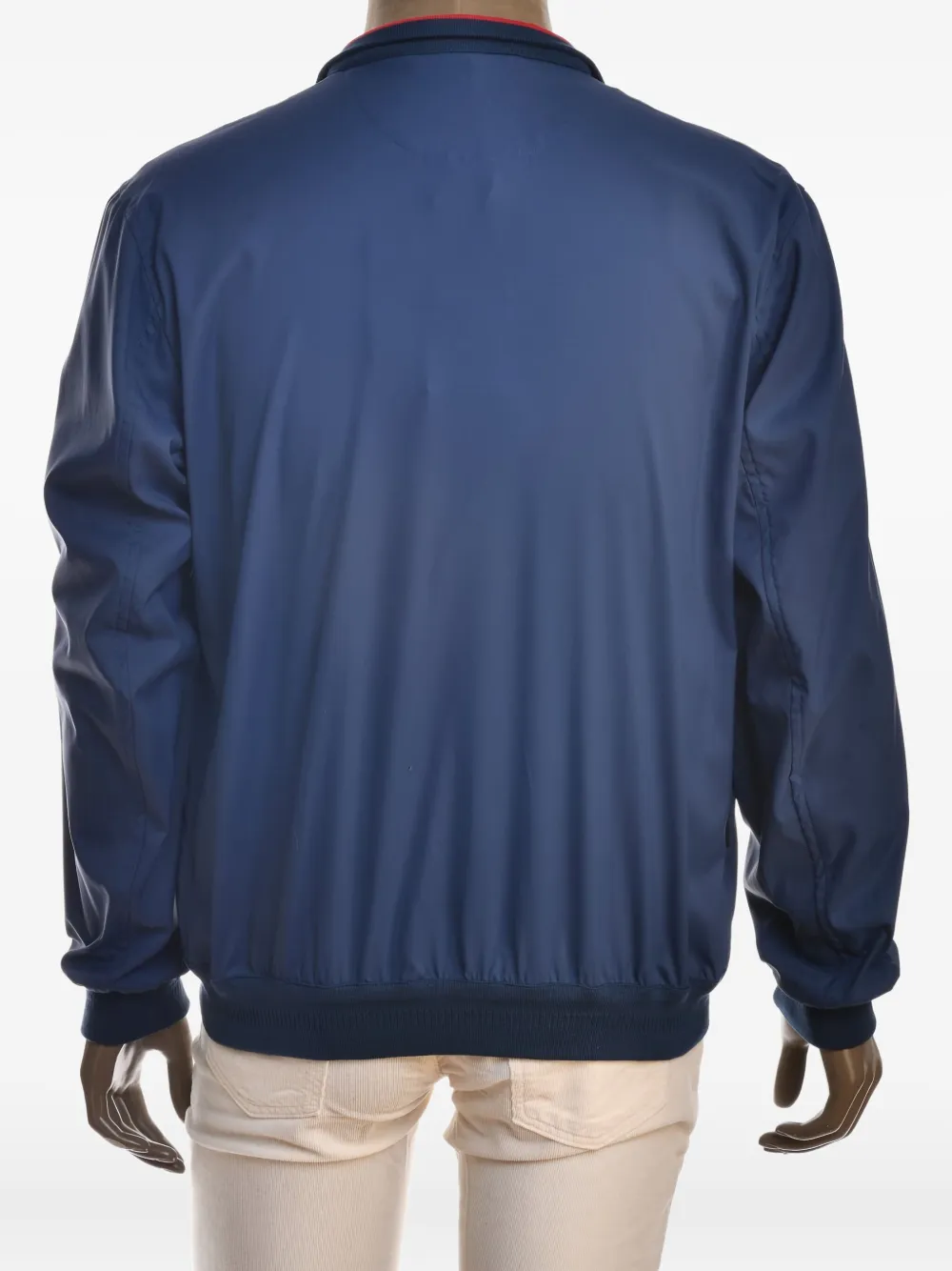 Kiton Kired Igor buttoned ribbed-collar jacket Blauw