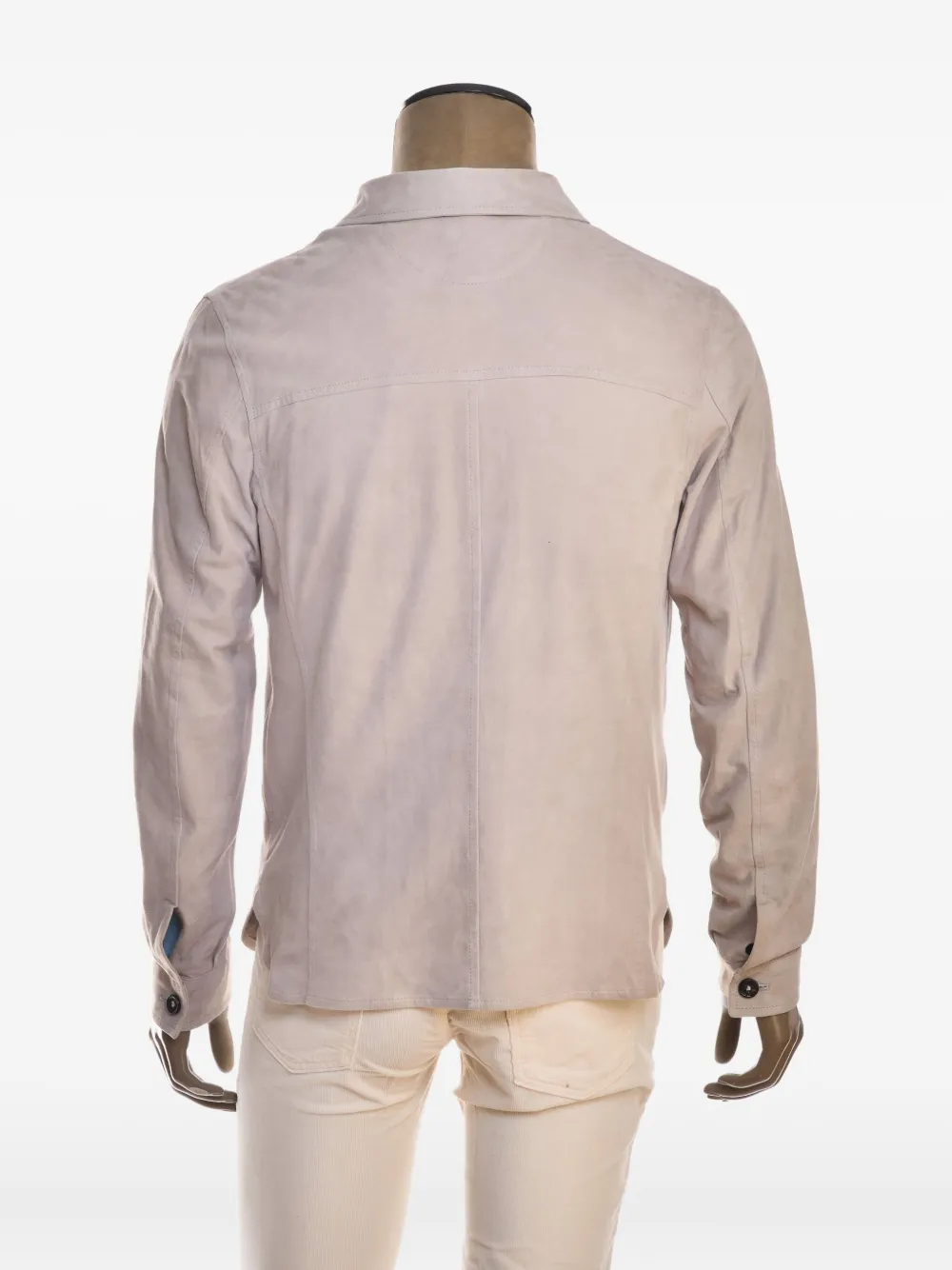 Kiton Kired Erik lambskin button-fastening jacket Beige