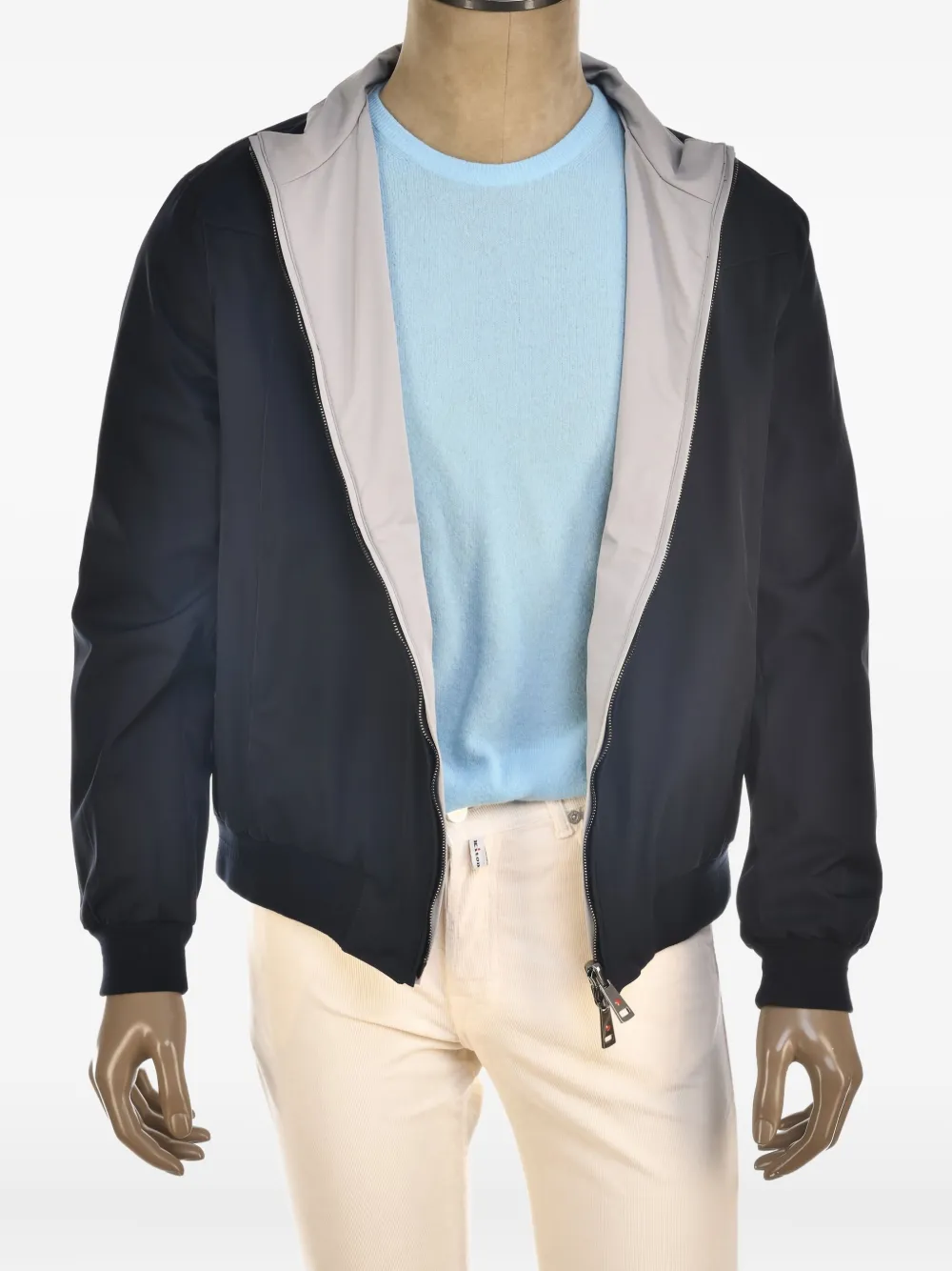 Kiton Kired Troy 2 zip-fastening bomber jacket Blauw