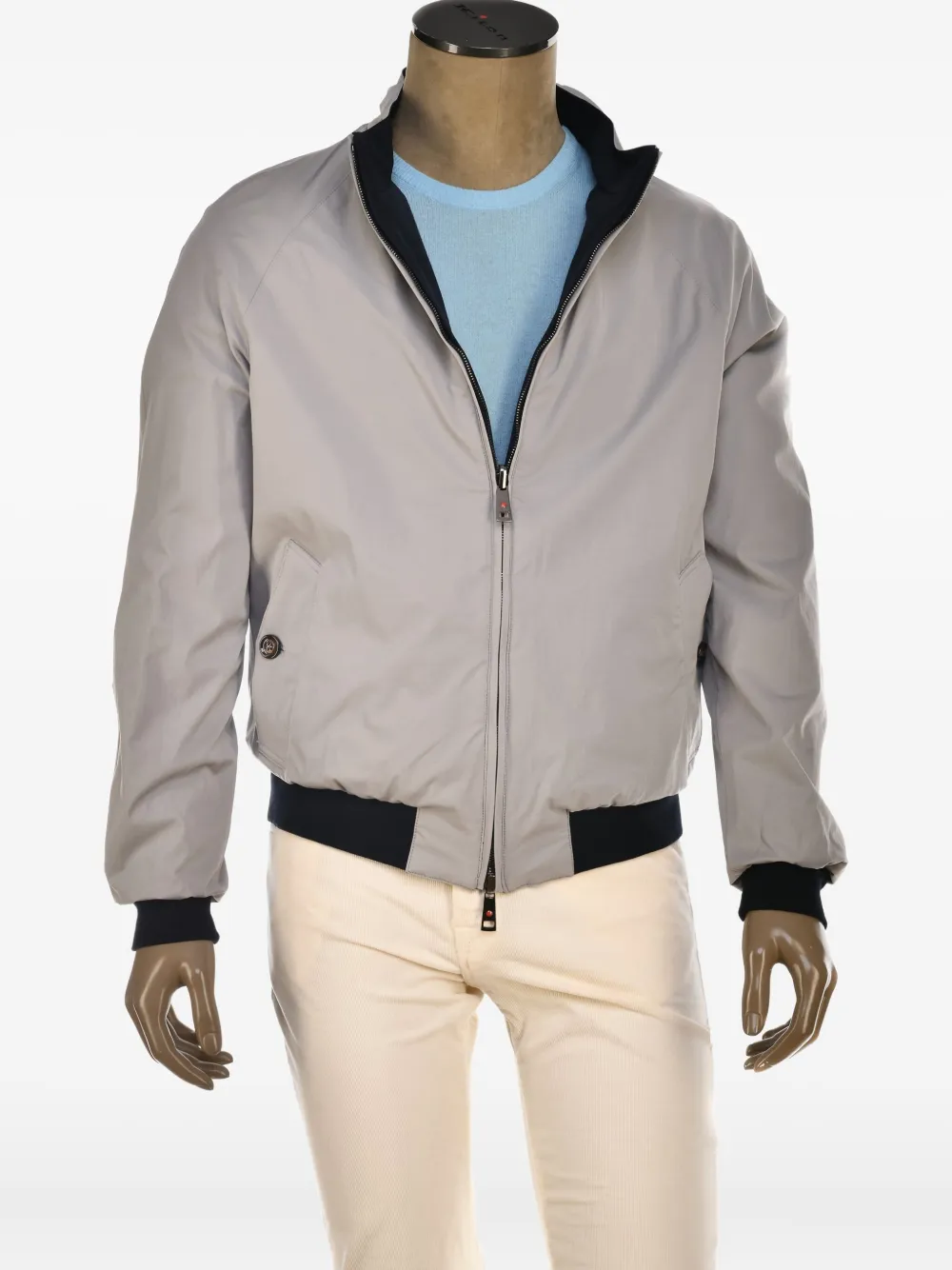 Kiton Kired Troy 2 zip-fastening bomber jacket Blauw