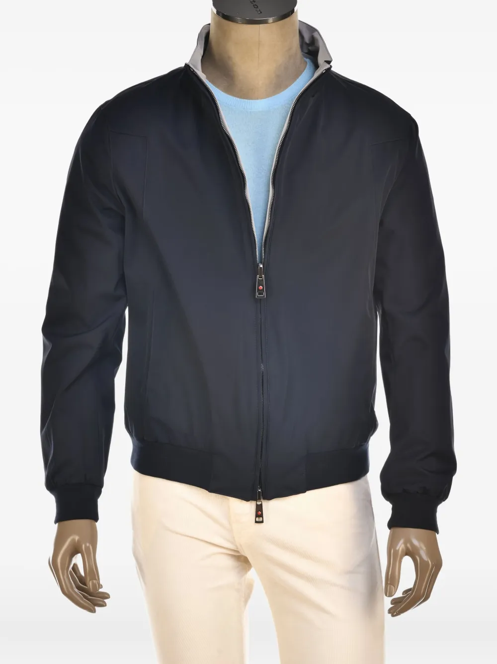 Kiton Kired Troy 2 zip-fastening bomber jacket - Blu
