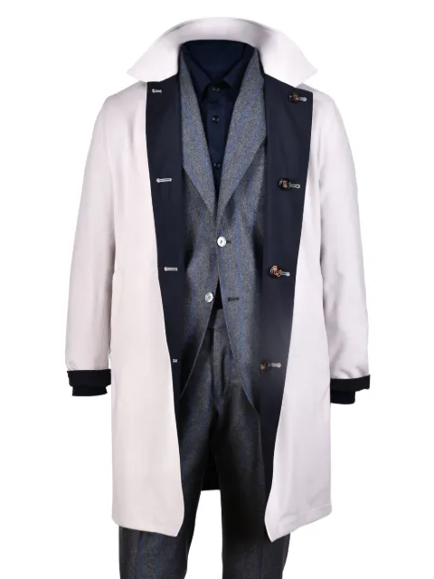 Kiton peak-lapels reversible raincoat