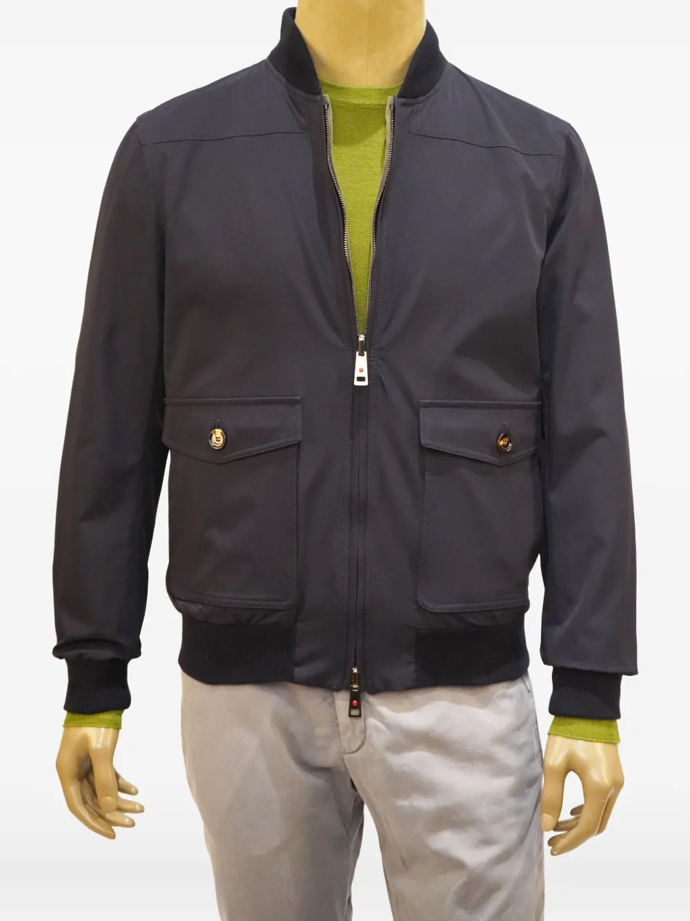 Kiton Kired Penna omkeerbaar jack met zak Blauw