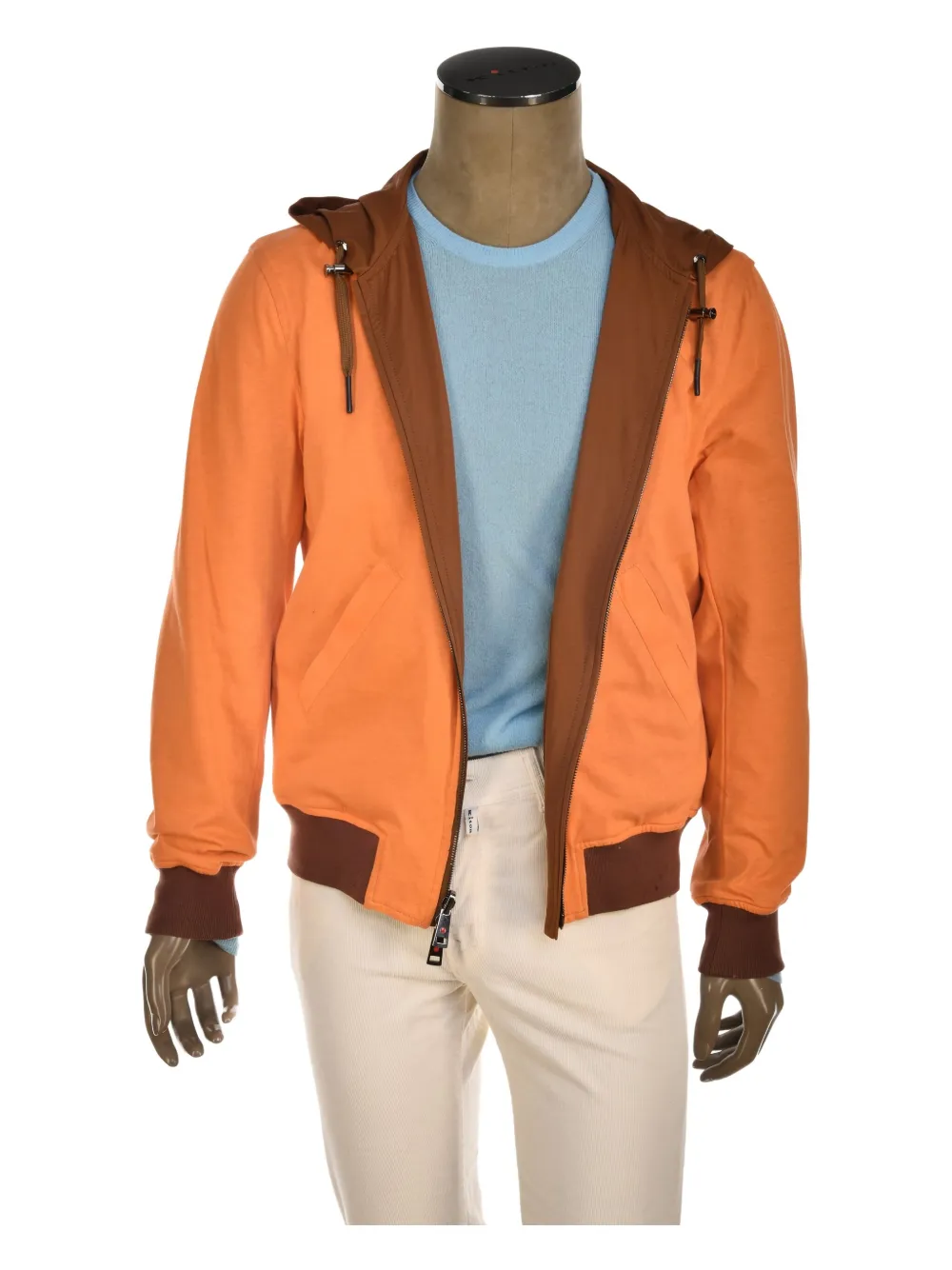 Kiton Kired Tinga omkeerbaar jack met capuchon Blauw