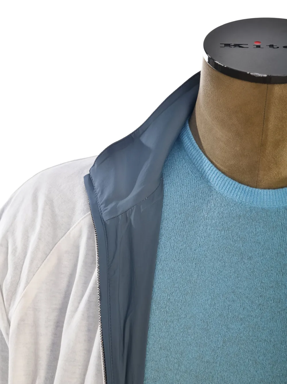 Kiton Kired Sam reversible zip-up jacket Zwart