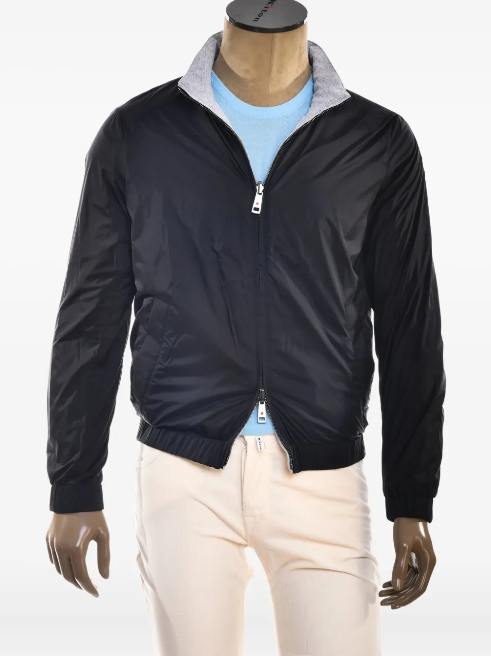Kiton Kired Sam reversible zip-up jacket Zwart