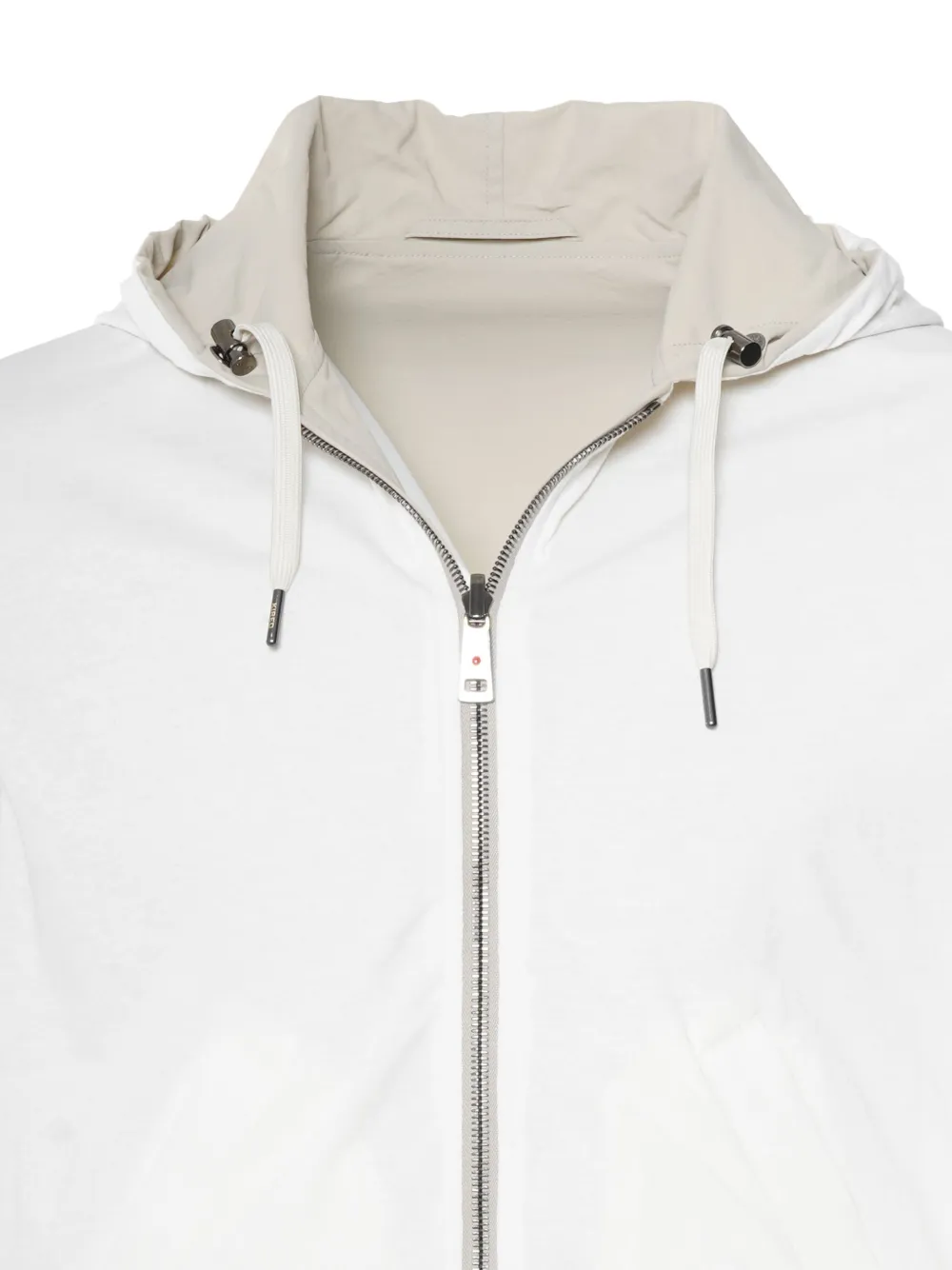 Kiton Jeff omkeerbaar jack met capuchon Beige