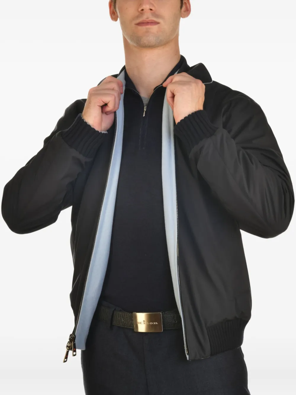 Kiton Brak kasjmier jack Bruin
