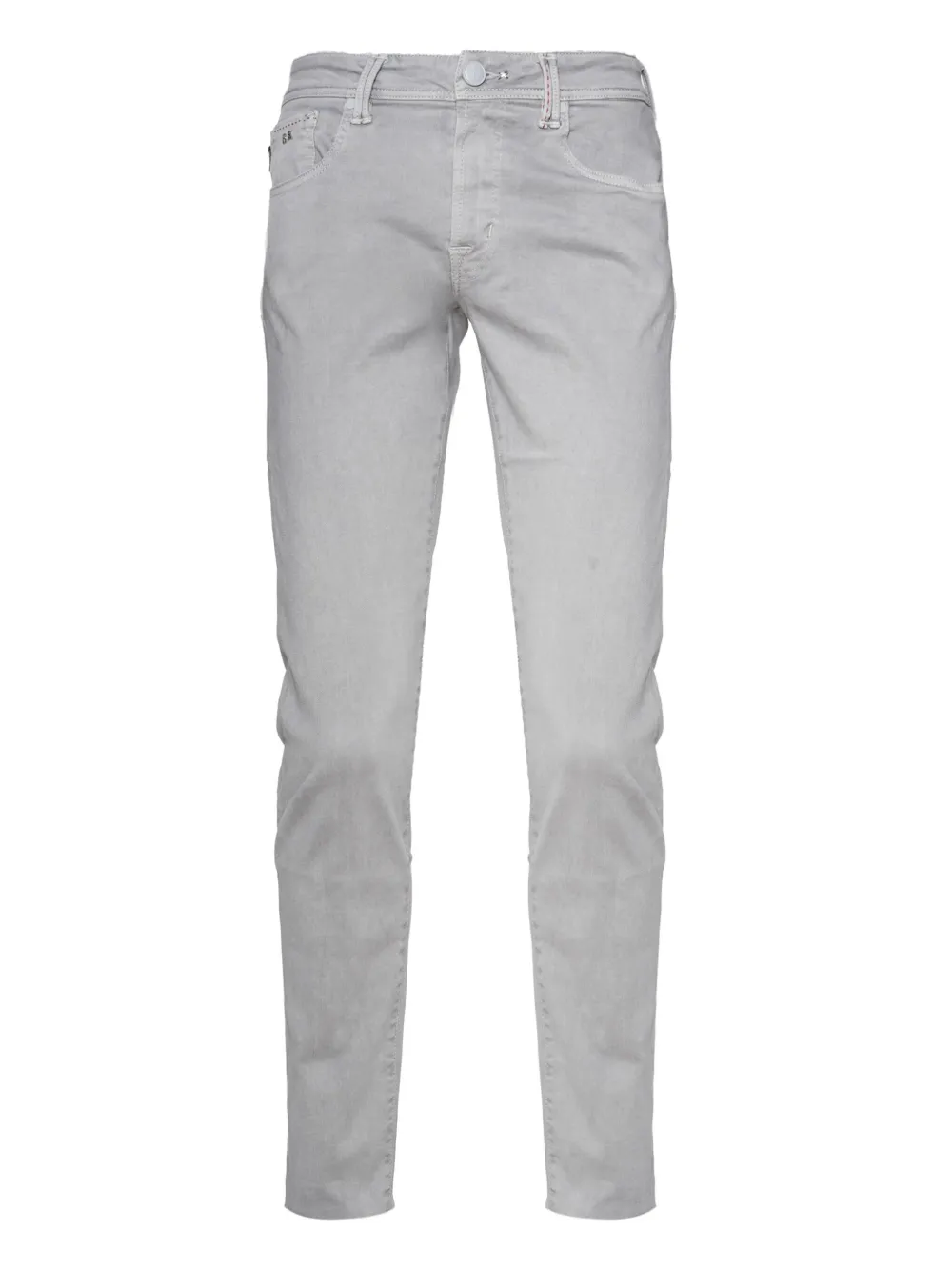 zip-fly cotton trousers