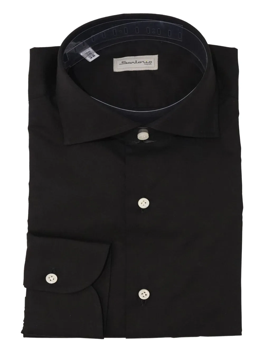 SARTORIO NAPOLI cotton shirt - ブラック SARTORIO NAPOLI cotton shirt - ブラック