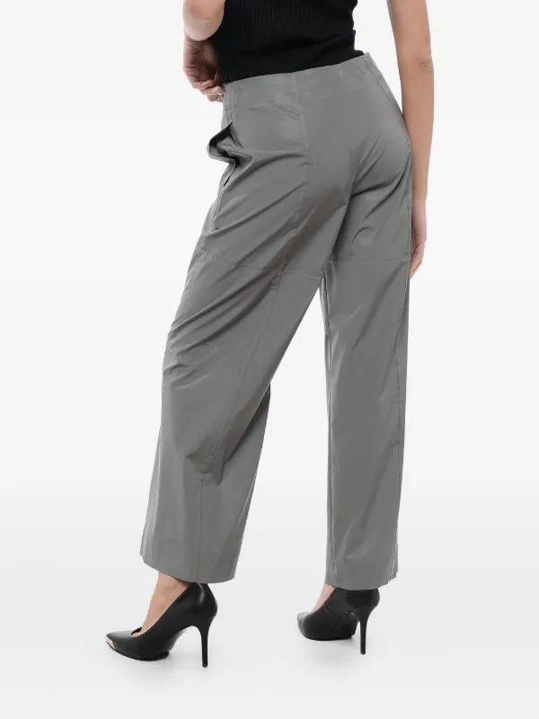 【JIL SANDER】19FW Zip-Detail Trousers Jil Sander zip-detail Trousers | Grey | FARFETCH GE