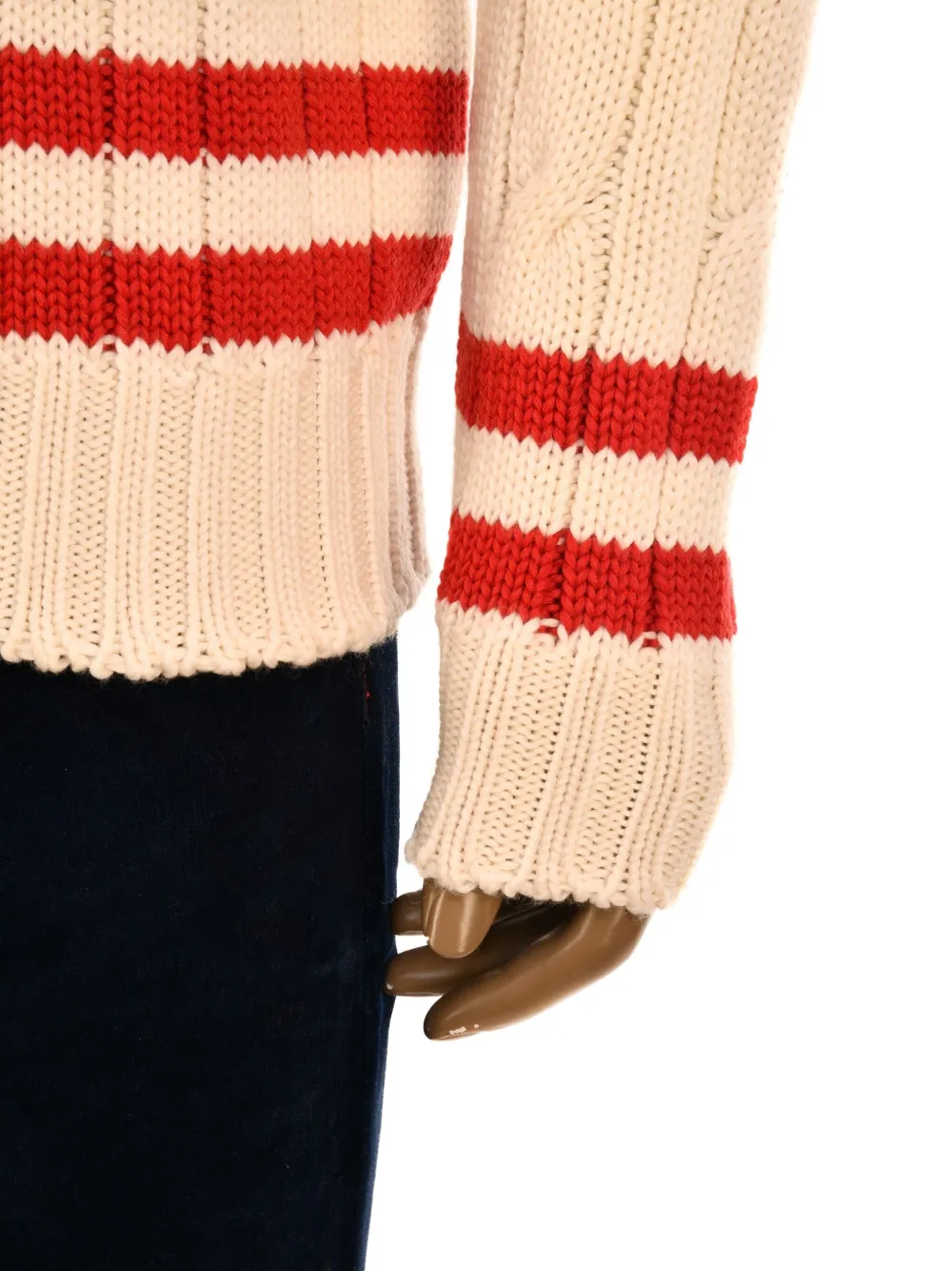 Fedeli cable-knit V-neck sweater Beige