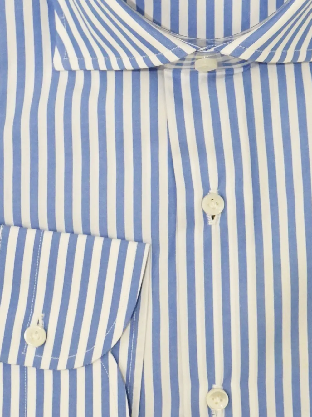 SARTORIO NAPOLI Overhemd met krijtstreep Blauw