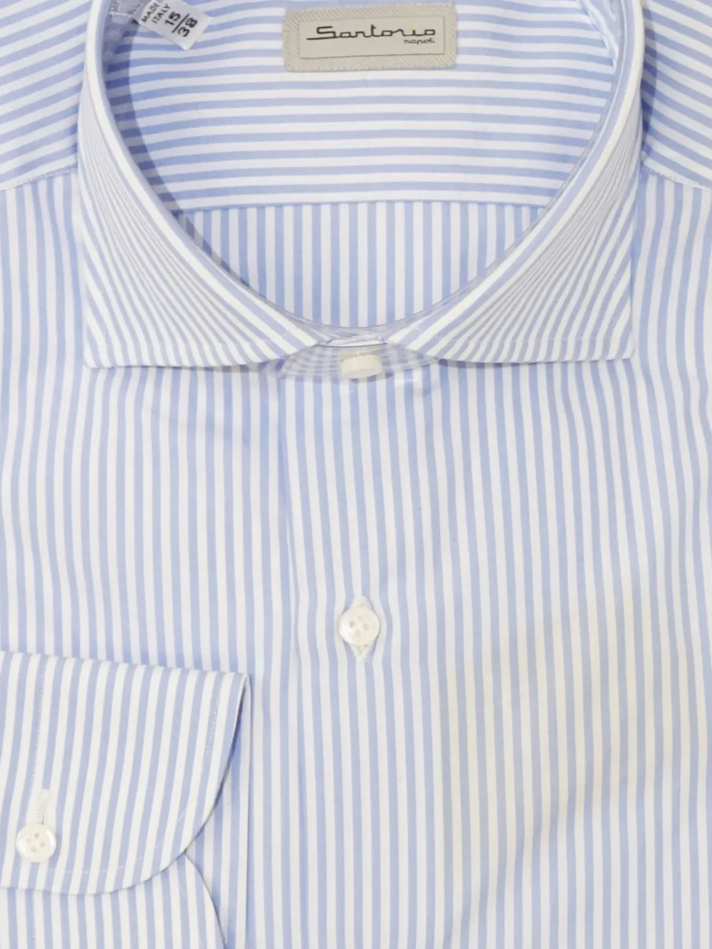 SARTORIO NAPOLI Overhemd met krijtstreep - Blauw