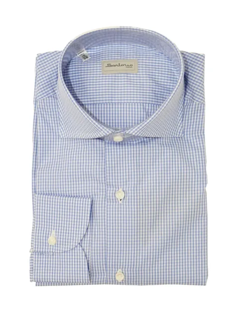 SARTORIO NAPOLI gingham-pattern cotton shirt