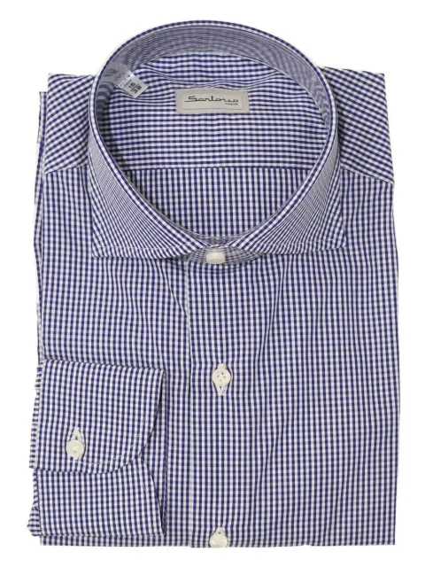 SARTORIO NAPOLI gingham-pattern cotton shirt