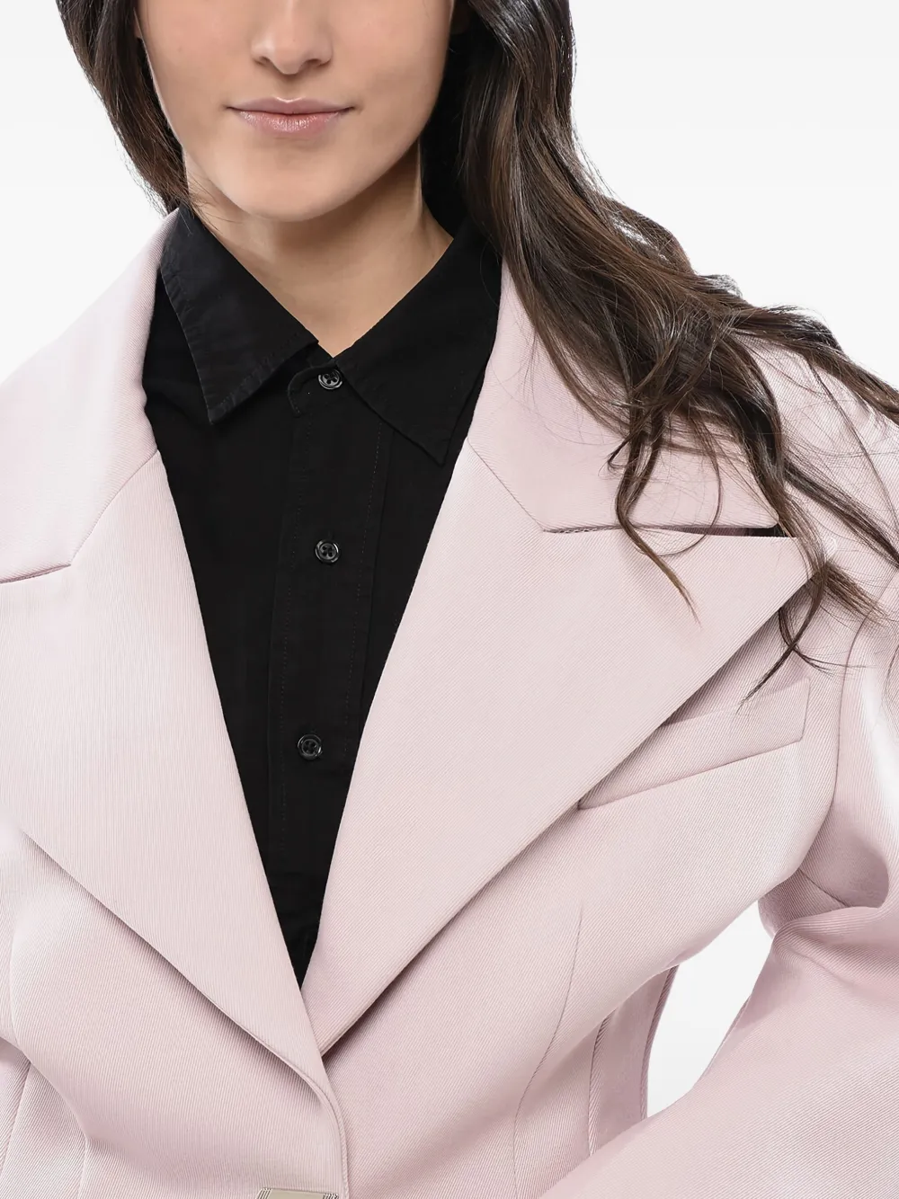 The Attico Blazer met puntige revers Roze