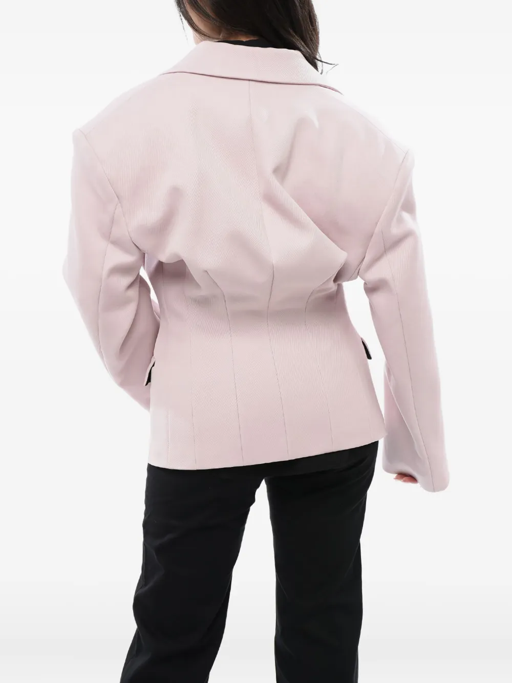 The Attico Blazer met puntige revers Roze