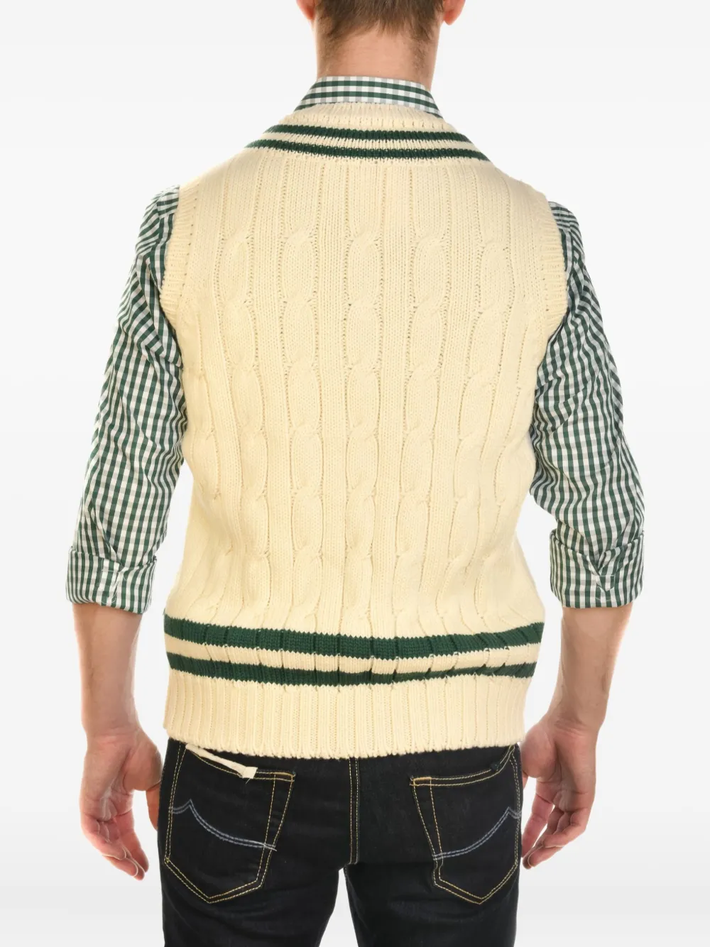 Fedeli Kabelgebreide spencer Beige