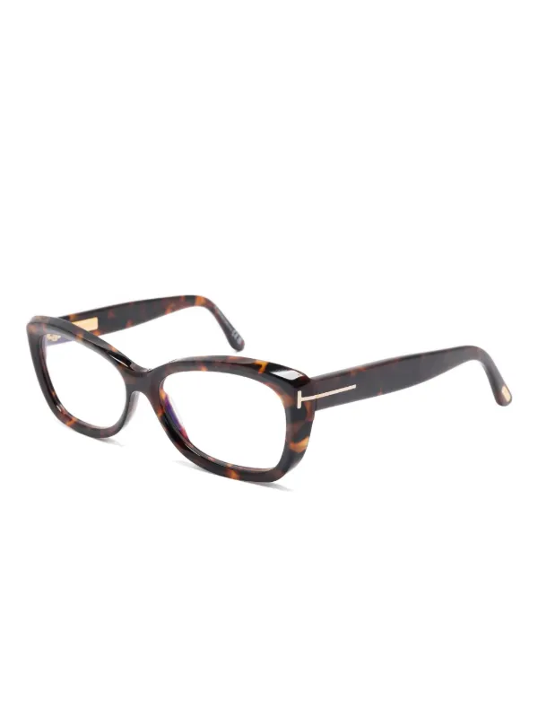 TOM FORD Eyewear Tortoiseshell cat-eye Glasses | Brown | FARFETCH IL