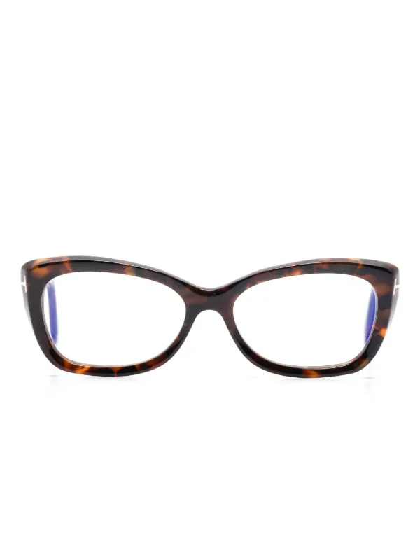 TOM FORD Eyewear トータスシェル キャットアイ眼鏡フレーム