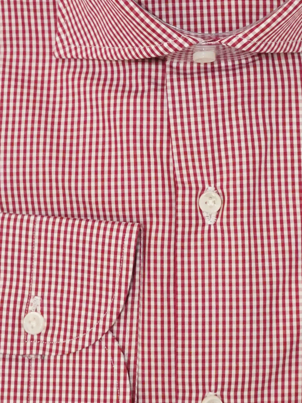 SARTORIO NAPOLI gingham-check cotton shirt Blauw